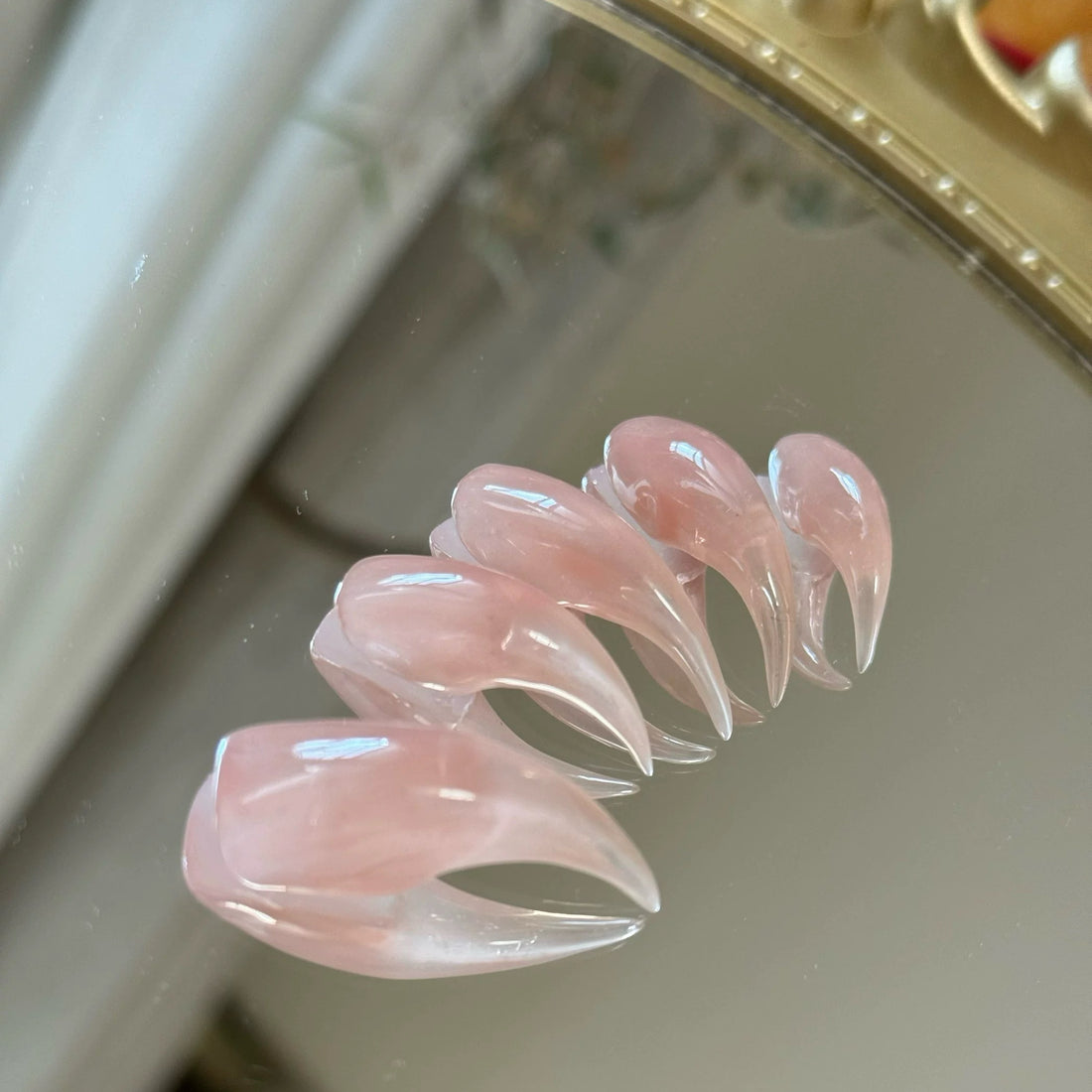 HexClaw |  nude pink ombre nails,werewolf nails,acrylic press on nails,claw press on nails,nails press on,armor,claw