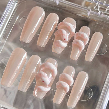 HexClaw | pink and white nails,claw press on nails,acrylic press on nails,nails press on,armor,dragon nails,claw,werewolf nail,cat eye press on nails