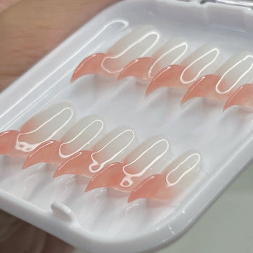 HexClaw | juicy peach color nails,claw press on nails,dragon nails,acrylic nails, werewolf nails,claw,armor,press on nails
