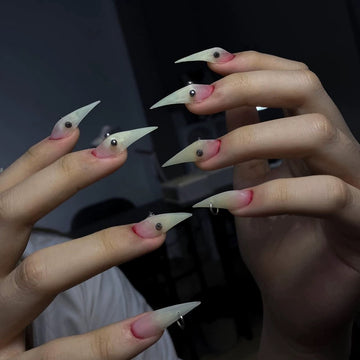 HexClaw | hot pink nails，matte nails，dragon nails，werewolf nails，acrylic nail，claw press on nails，nails press on，armor，claw，party nails