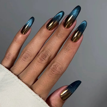 HexClaw | bronze nails,metallic blue nails,punk nails,acrylic press on nails,claw press on nails,nails press on,werewolf nails,armor,claw,fake nails