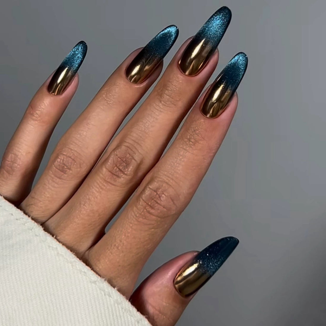 HexClaw | bronze nails,metallic blue nails,punk nails,acrylic press on nails,claw press on nails,nails press on,werewolf nails,armor,claw,fake nails