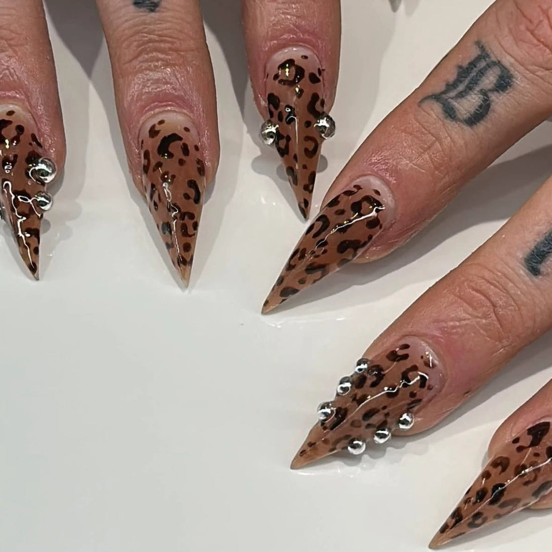 HexClaw | black brown nails，leopard print nail，dragon nails，werewolf nails，claw nails，nails press on，armor，claw，sharp nails