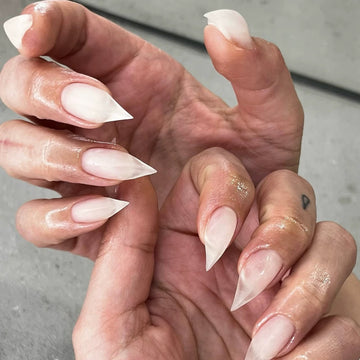 HexClaw | pink and white nails,  werewolf nails，acrylic press on nails，claw press on nails，nails press on，armor，claw nails