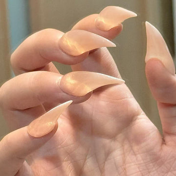 HexClaw | tea-colored nails，acrylic nails，claw nails，press on nails，armor，claw，werewolf nails