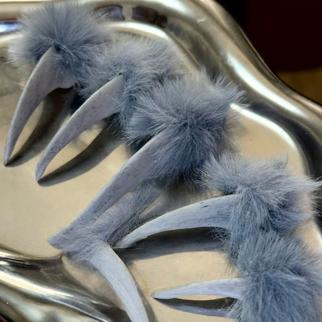 HexClaw | fluffy 3D nails，wolf gray nails，Y2K nails，claw press on nails，acrylic press on nails，nails press on，armor，dragon nails，claw，werewolf nail