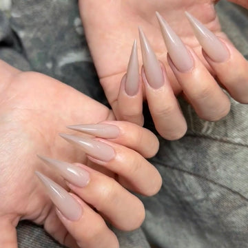 HexClaw | Nude werewolf claw nails, sharp claw nails, acrylic nails, claw press on nails, acrylic nails, elegant nails, holiday press on nails, claw gloves