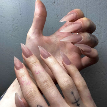 HexClaw | nude pink nails,dragon nails,claw press on nails,cat claw nails,elegant press on nails,acrylic press on nail,holiday nails