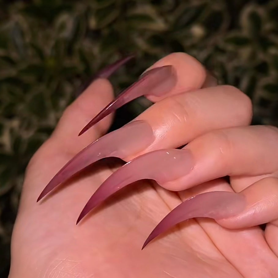 HexClaw | blood claw nails, press on nails, acrylic press on nails, dragon claws, werewolf, talon nails