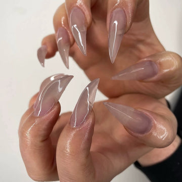 HexClaw | nude nails,  acrylic nails，claw nails，press on nails，armor，claw，werewolf nails,kawaii nails